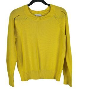 White‎ + Warren Crew Neck Sweater XS Womens Yellow Long Sleeve Pullover Top